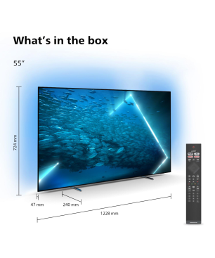 PHILIPS 55OLED707/12 OLED TV (Flat, 55 Zoll / 139 cm, UHD 4K, SMART TV, Ambilight, Android TV™ 11 (R))