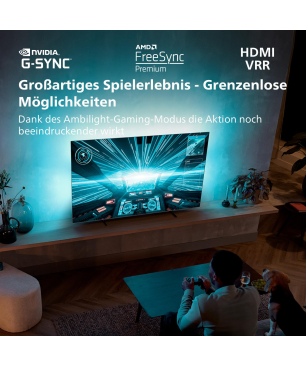 PHILIPS 55OLED707/12 OLED TV (Flat, 55 Zoll / 139 cm, UHD 4K, SMART TV, Ambilight, Android TV™ 11 (R))