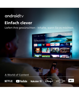 PHILIPS 55OLED707/12 OLED TV (Flat, 55 Zoll / 139 cm, UHD 4K, SMART TV, Ambilight, Android TV™ 11 (R))