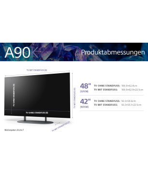SONY BRAVIA XR-42A90K OLED TV (Flat, 42 Zoll / 106 cm, OLED 4K, SMART TV, Google TV)