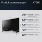 SONY BRAVIA KD-75X75WL LED TV (Flat, 75 Zoll / 189 cm, HDR 4K, SMART TV, Google TV) SONY BRAVIA KD-75X75WL LED TV (Flat, 75 Zoll / 189 cm, HDR 4K, SMART TV, Google TV)