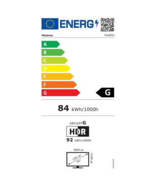 HISENSE 55 A 85 H OLED TV (Flat, 55 Zoll / 138 cm, UHD 4K, VIDAA U6)