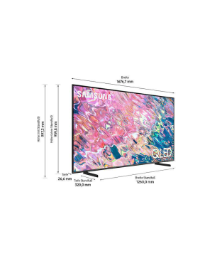 SAMSUNG GQ75Q60BAU QLED TV (Flat, 75 Zoll / 189 cm, UHD 4K, SMART TV, Tizen™ mit Gaming Hub)