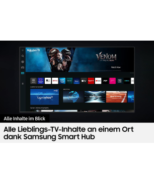 SAMSUNG GQ75Q60BAU QLED TV (Flat, 75 Zoll / 189 cm, UHD 4K, SMART TV, Tizen™ mit Gaming Hub)