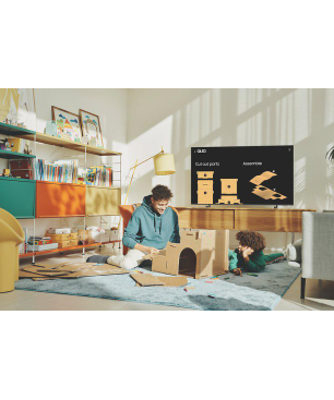 SAMSUNG GQ75Q60BAU QLED TV (Flat, 75 Zoll / 189 cm, UHD 4K, SMART TV, Tizen™ mit Gaming Hub)