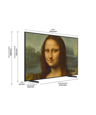 SAMSUNG GQ65LS03BAU The Frame QLED TV (Flat, 65 Zoll / 163 cm, UHD 4K, SMART TV, Tizen™ mit Gaming Hub)