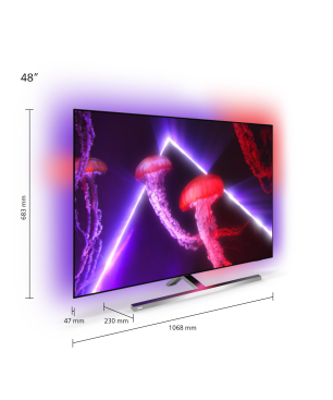 PHILIPS 48OLED837/12 OLED TV (Flat, 48 Zoll / 121 cm, OLED 4K, SMART TV, Ambilight, Android TV™ 11 (R))