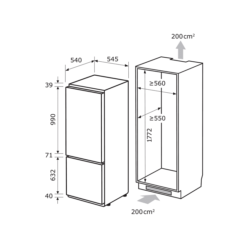 EXQUISIT EKGC270-70-NF-F-010E Kühl- und Gefrierkombination (E, 1782 mm hoch, Weiß) EXQUISIT EKGC270-70-NF-F-010E Kühl- und Gefrierkombination (E, 1782 mm hoch, Weiß)