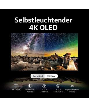 LG OLED65B39LA OLED TV (Flat, 65 Zoll / 165 cm, UHD 4K, SMART TV, webOS 23 mit LG ThinQ)