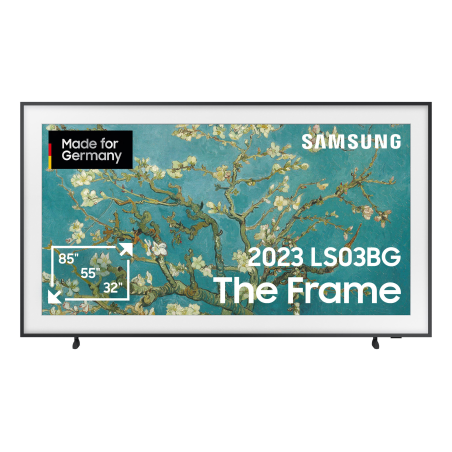 SAMSUNG GQ65LS03BGU The Frame QLED TV (Flat, 65 Zoll / 163 cm, UHD 4K, SMART TV, Tizen)