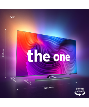 PHILIPS 58PUS8546/12 LED TV (Flat, 58 Zoll / 146 cm, UHD 4K, SMART TV, Ambilight, Android TV™ 10 (Q))