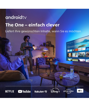 PHILIPS 50PUS8837/12 (50 Zoll) The One 4K UHD LED TV (Flat, 50 Zoll / 126 cm, UHD 4K, SMART TV, Ambilight, Android TV™ 11 (R))