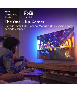 PHILIPS 50PUS8837/12 (50 Zoll) The One 4K UHD LED TV (Flat, 50 Zoll / 126 cm, UHD 4K, SMART TV, Ambilight, Android TV™ 11 (R))