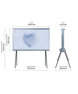 SAMSUNG GQ55LS01BHU The Serif QLED TV (Flat, 55 Zoll / 138 cm, UHD 4K, SMART TV, Tizen)