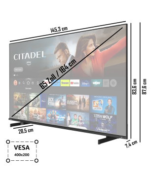 TOSHIBA 65QF5D63DA Fire TV (Flat, 65 Zoll / 164 cm, UHD 4K)