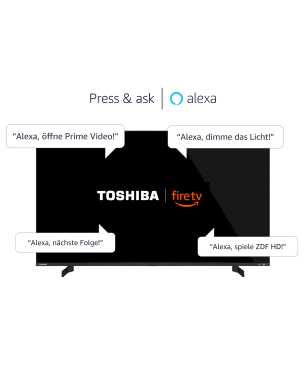 TOSHIBA 65QF5D63DA Fire TV (Flat, 65 Zoll / 164 cm, UHD 4K)