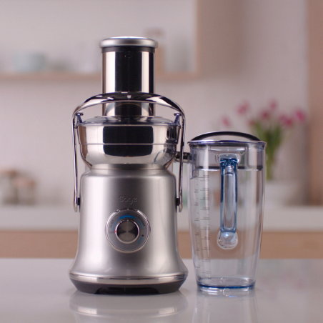 SAGE SJE830BSS2EEU1 The Nutri Juicer Cold XL Entsafter 1500 Watt, Silber/Transparent
