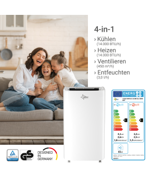 SUNTEC Impuls 14.000 Eco R290 APP Mobiles Klimagerät Weiß (Max. Raumgröße: 70 m², EEK: A)