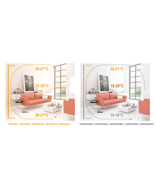 VIESTA H900 Infrarotheizung + TH10 Thermostat Infrarotheizung (900,00 Watt)