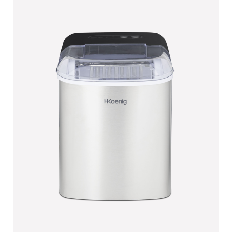 H.KOENIG H.Koenig Eiswürfelmaschine ICEK12 / 12 kg Eis / Produktion 10-13 min. / 2 Größen / 120 W / Edelstahl Eiswürfelmaschin