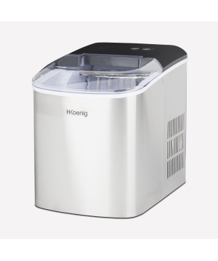 H.KOENIG H.Koenig Eiswürfelmaschine ICEK12 / 12 kg Eis / Produktion 10-13 min. / 2 Größen / 120 W / Edelstahl Eiswürfelmaschin