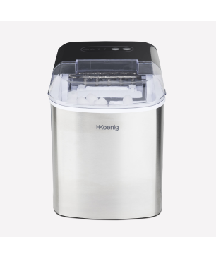 H.KOENIG H.Koenig Eiswürfelmaschine ICEK12 / 12 kg Eis / Produktion 10-13 min. / 2 Größen / 120 W / Edelstahl Eiswürfelmaschin