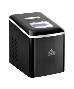 HOMCOM mit automatischer Reinigungsfunktion Eiswürfelmaschine (120 Watt, Schwarz)