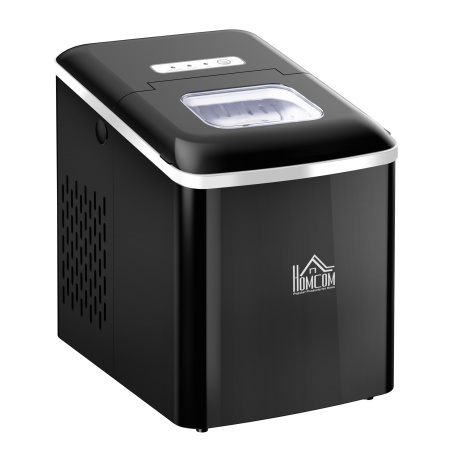 HOMCOM mit automatischer Reinigungsfunktion Eiswürfelmaschine (120 Watt, Schwarz)
