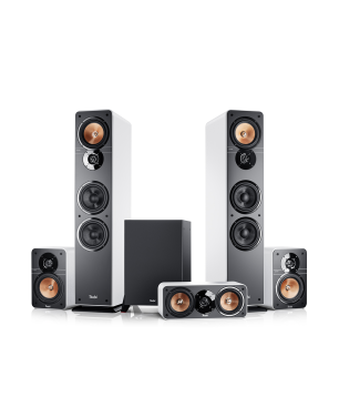 TEUFEL ULTIMA 40 Surround "5.1-Set" 5.1-Heimkino-Set, Weiß / Schwarz)