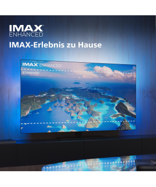 PHILIPS 65OLED908/12 OLED TV (Flat, 65 Zoll / 164 cm, UHD 4K, SMART TV, Ambilight, Google TV 12)