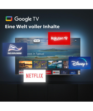 PHILIPS 65OLED908/12 OLED TV (Flat, 65 Zoll / 164 cm, UHD 4K, SMART TV, Ambilight, Google TV 12)