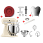 KITCHENAID 5KSM185PSEAC inkl.Edelstahlrührelmenten und 4 Zubehöre Küchenmaschine Creme (300 Watt) KITCHENAID 5KSM185PSEAC inkl.Edelstahlrührelmenten und 4 Zubehöre Küchenmaschine Creme (300 Watt)