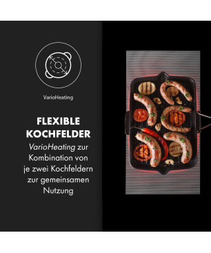 KLARSTEIN Delicatessa 90 Flex Einbaukochfeld (Kochfelder: 5) Schwarz