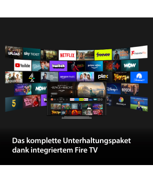 TOSHIBA 65UF3D63DA Fire TV (Flat, 65 Zoll / 164 cm, UHD 4K)