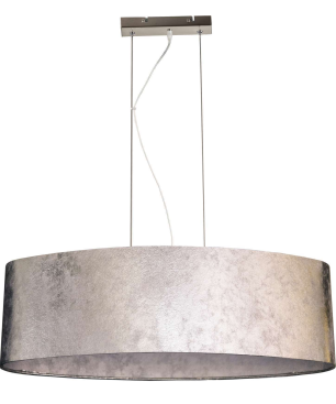 GLOBO AMY I Pendelleuchte Pendellampe elegant silber Textil 15188H2 Innenleuchte
