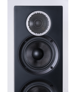 ELAC Debut Reference F5 HiFi Lautsprecher (Hochtöner: 1 x 25 mm Kalotte, Tieftöner: 3 x 130 mm Konus, Aramid-Faser verstärkt,