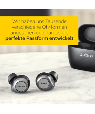JABRA Elite 85t mit Jabra Advanced ANC, In-ear Kopfhörer Bluetooth Titan Schwarz