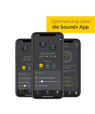 JABRA Elite 85t mit Jabra Advanced ANC, In-ear Kopfhörer Bluetooth Titan Schwarz