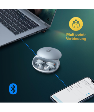 SOUNDCORE BY ANKER A3952GA1 LIBERTY 3 PRO FOG GREY, In-ear Kopfhörer Bluetooth Grau