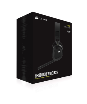CORSAIR CA-9011235-EU HS80 RGB WIRELESS CARBON, On-ear Gaming-Headset Carbon