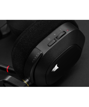 CORSAIR CA-9011235-EU HS80 RGB WIRELESS CARBON, On-ear Gaming-Headset Carbon