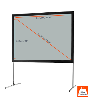 CELEXON Mobil Expert Faltrahmenleinwand, Bildhöhe: 183 cm