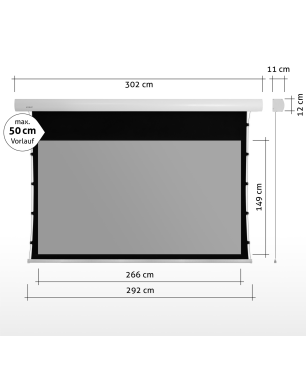 ESMART Expert XTS 266 x 149 cm (120") 16:9 GRAU Tension-Leinwand
