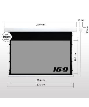 ESMART Expert XTR Tageslicht GRAU 294 x 166 cm (133") 16:9 Tension-Leinwand