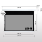 ESMART Expert XTR Tageslicht GRAU 294 x 166 cm (133") 16:9 Tension-Leinwand