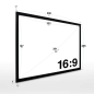 ESMART Professional MIRALE Akustik-Rahmen 332 x 187 cm (150") 16:9 Rahmen-Leinwand