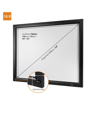 CELEXON HomeCinema Rahmenleinwand, Bildbreite: 240 cm