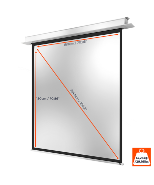 CELEXON Deckeneinbau Pro+ Deckeneinbauleinwand, Bildhöhe: 180 cm