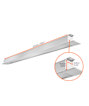 CELEXON Deckeneinbau Pro+ Deckeneinbauleinwand, Bildhöhe: 180 cm