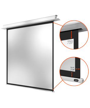 CELEXON Deckeneinbau Pro+ Deckeneinbauleinwand, Bildhöhe: 180 cm